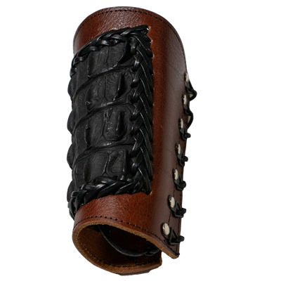 Genuine Crocodile Skin Wide Leather Arm Protector