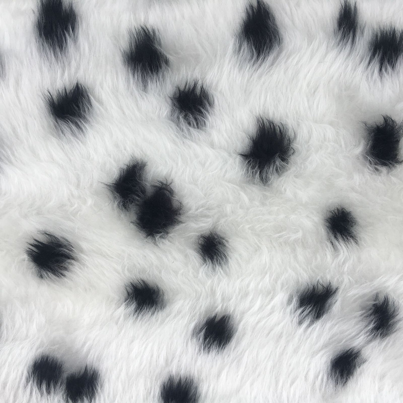 Dalmatian Faux Fur Fabric - Sample (approx. 10cm x 10cm)