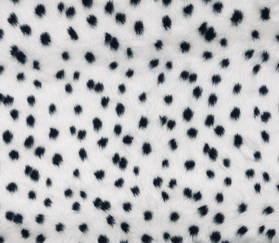 Dalmatian Faux Fur Fabric - Sample (approx. 10cm x 10cm)
