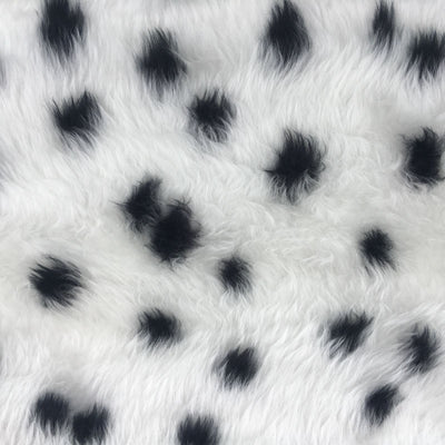 Dalmatian Faux Fur Fabric - Sample (approx. 10cm x 10cm)