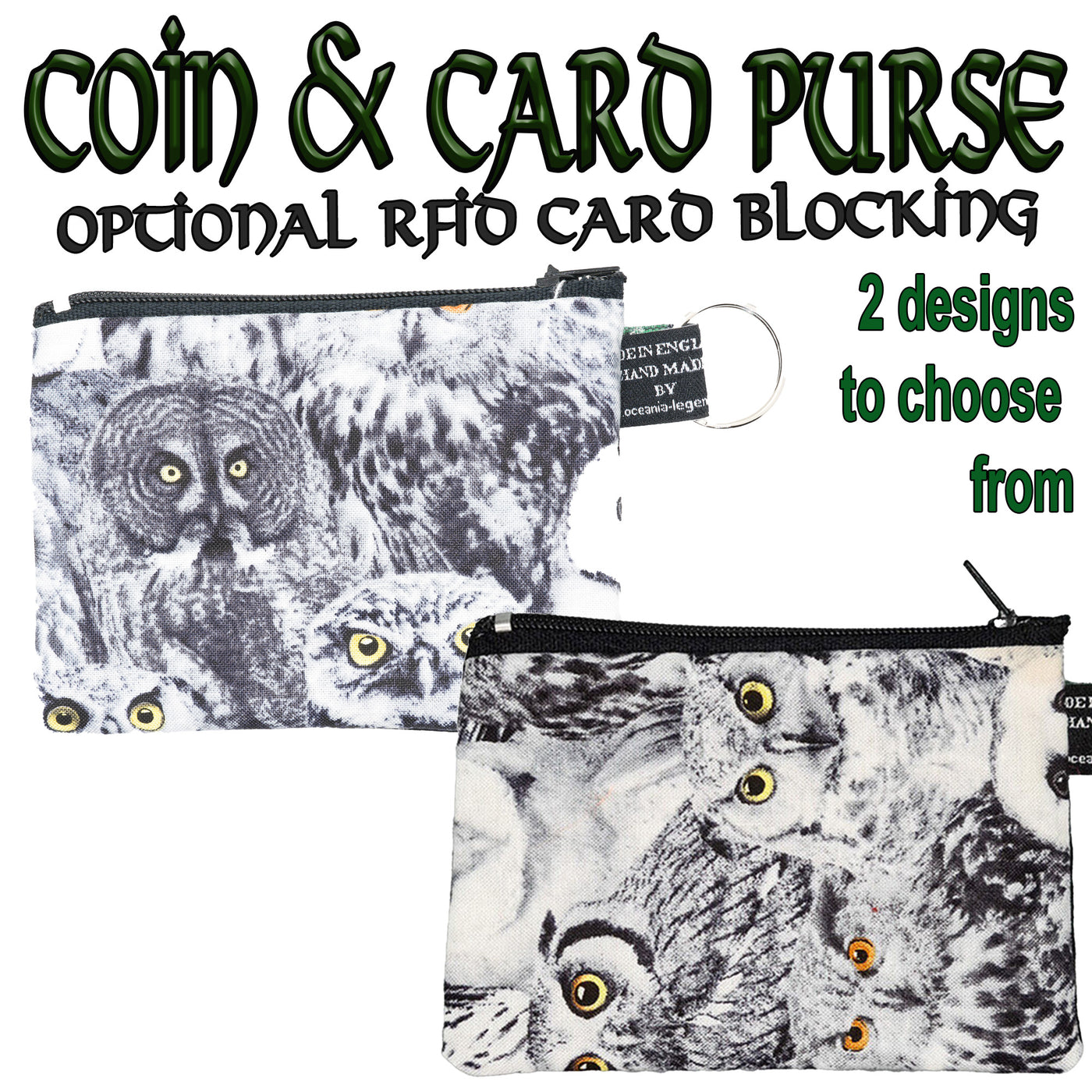 Dark Owl Coin & Card Purse
