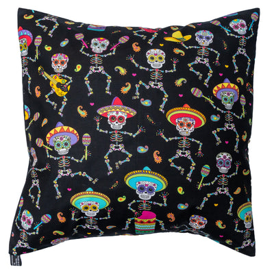 Day of the Dead Skeleton Band Cushion Cover