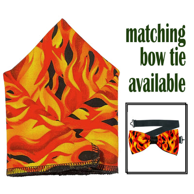 Flames Pocket Square & Bow Tie