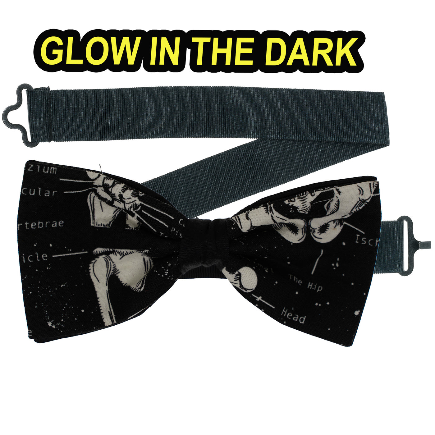 Glow in the dark Skeleton Bow Tie