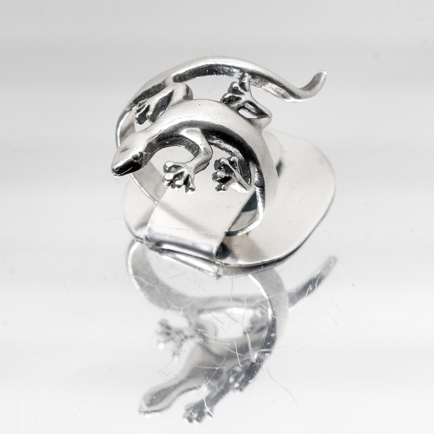 Gecko 925 sterling silver ring