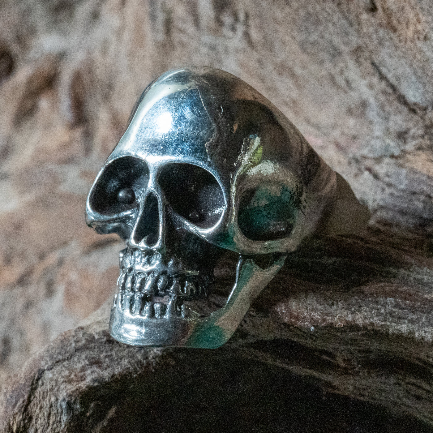 Grinning Skull Ring .925 sterling silver