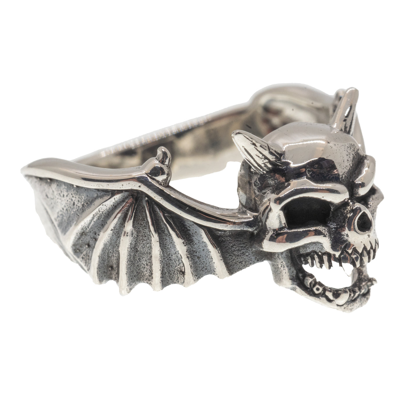Demon Vampire Skull Ring - .925 sterling silver