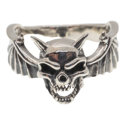 Demon Vampire Skull Ring - .925 sterling silver