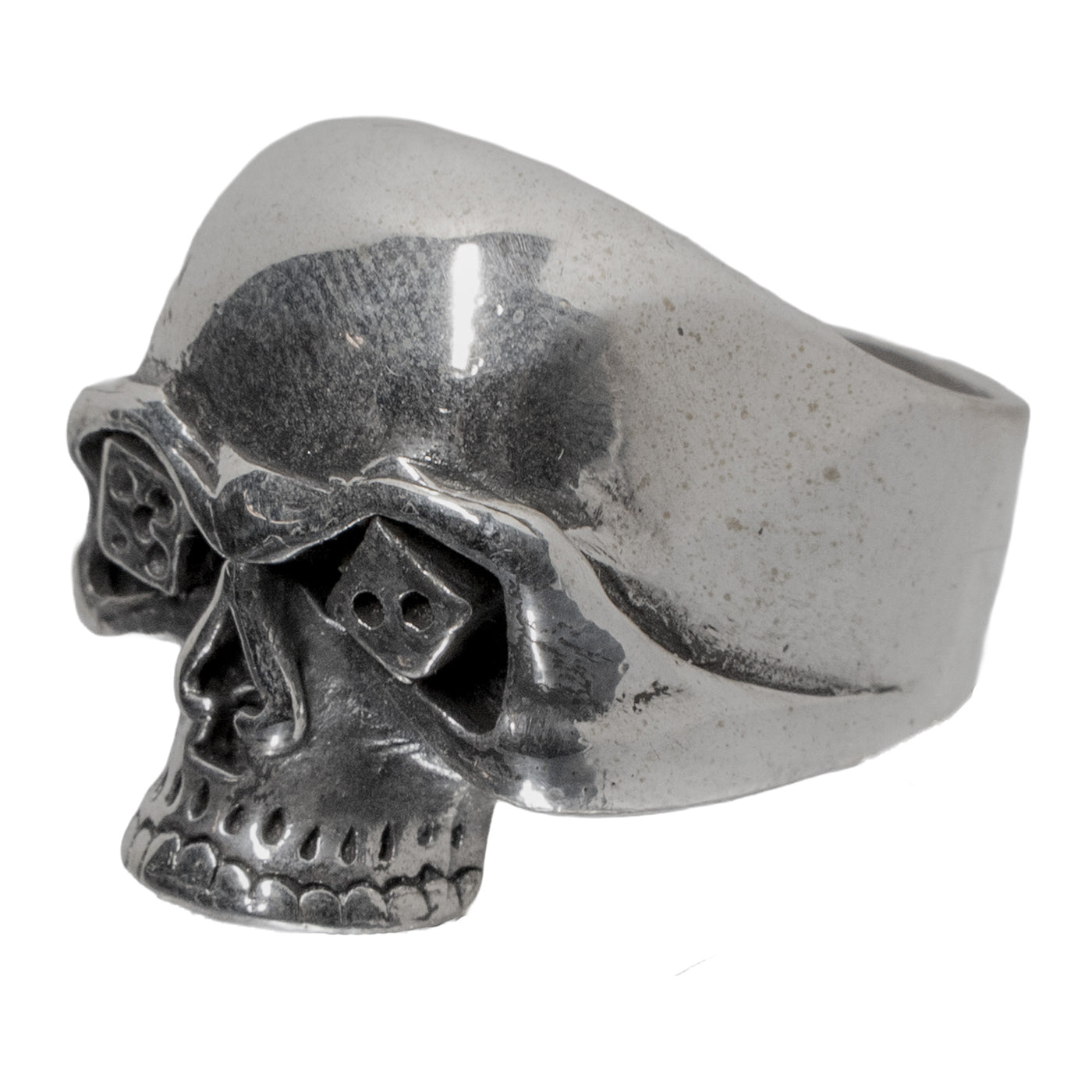 Lucky Ace Skull ~ 925 Sterling Silver (Size guide in Description)