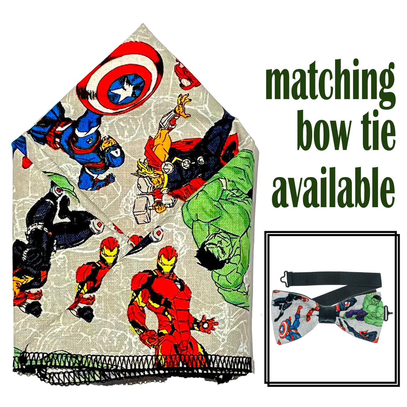 Marvel Pocket Square & Bow Tie