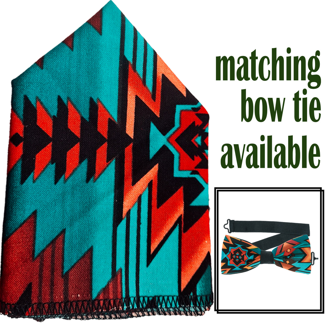 Navajo inspired Pocket Square & Bow Tie