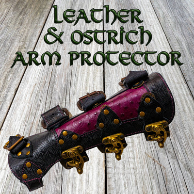 Real Ostrich Leather Arm Protector