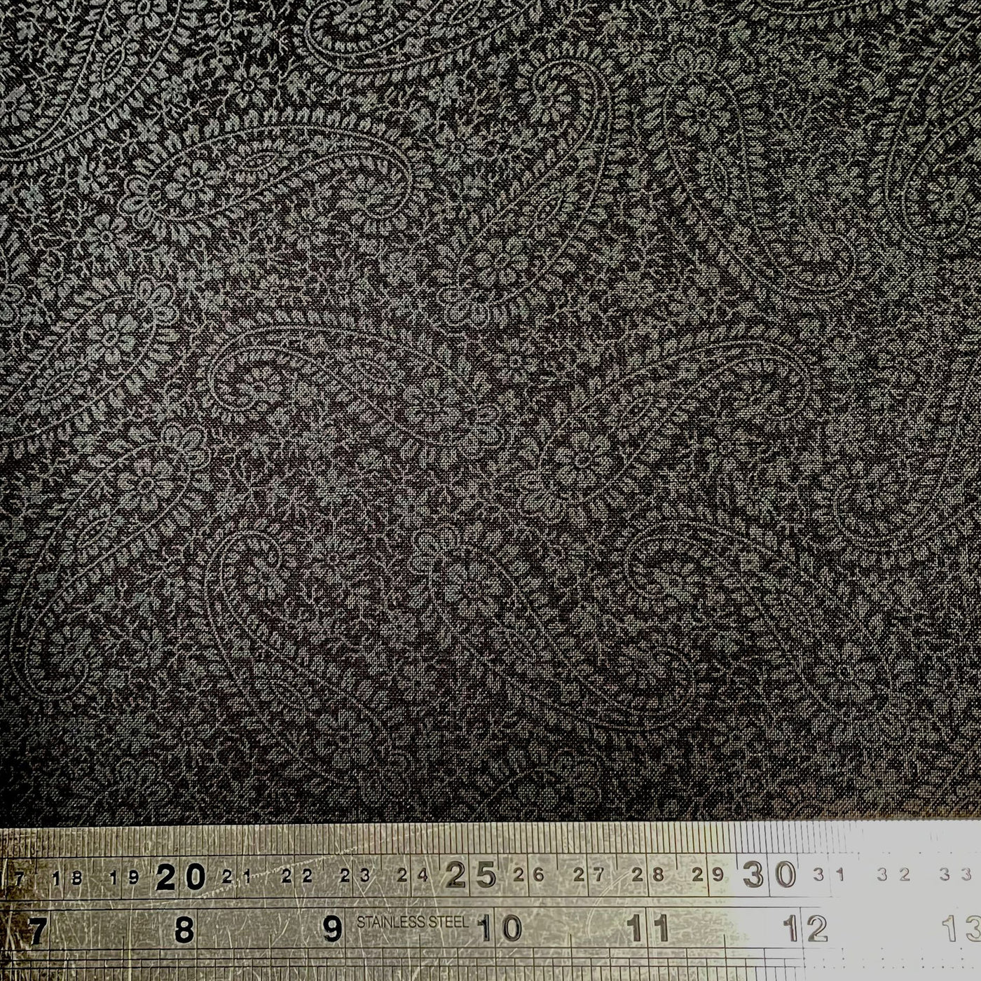 Black Paisley & daisy square bandana approx. 21" x 21" handmade from 100% machine washable cotton