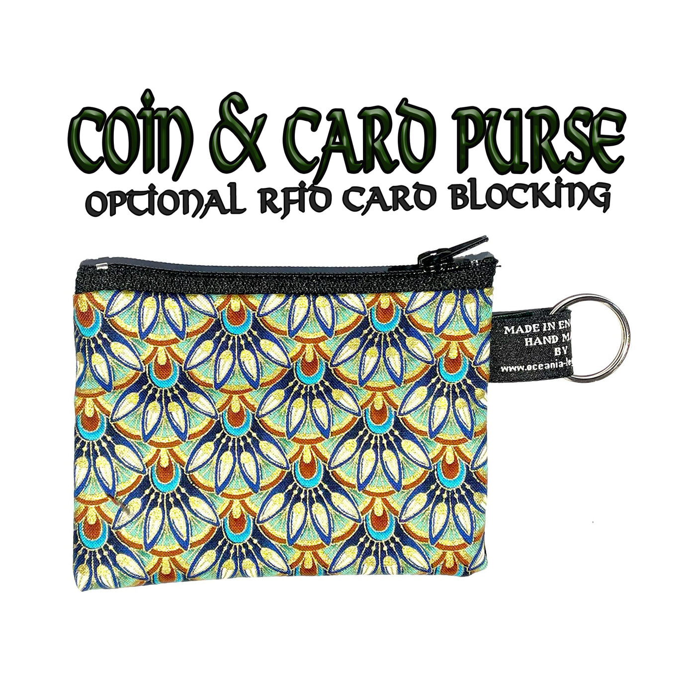 Peacock Fan Coin & Card Purse