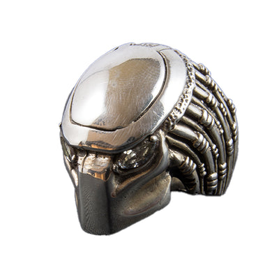 Predator Head Ring ~ .925 Sterling Silver & Cubic Zirconia
