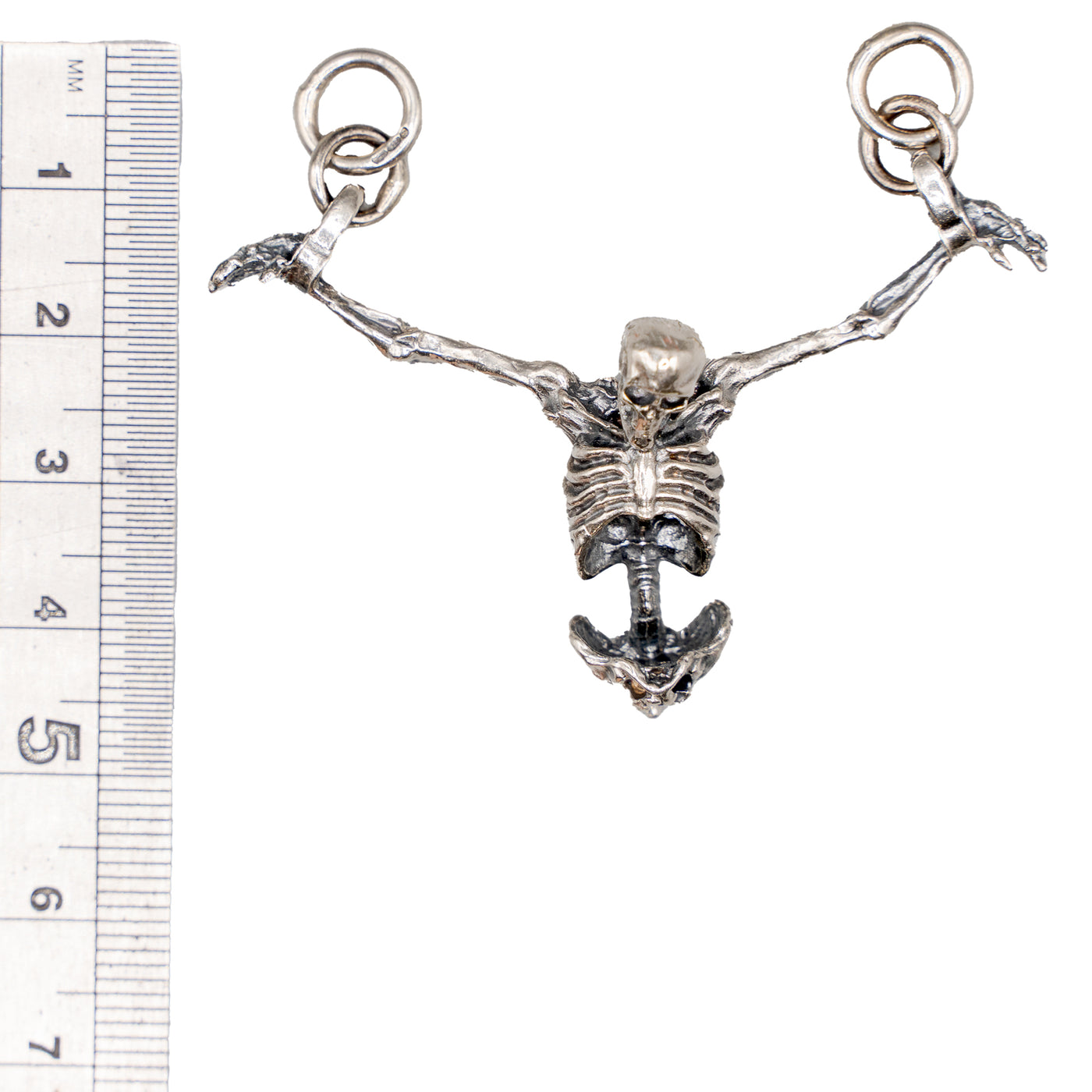 Skeleton Prisoner Pendant .925 Solid Sterling Silver