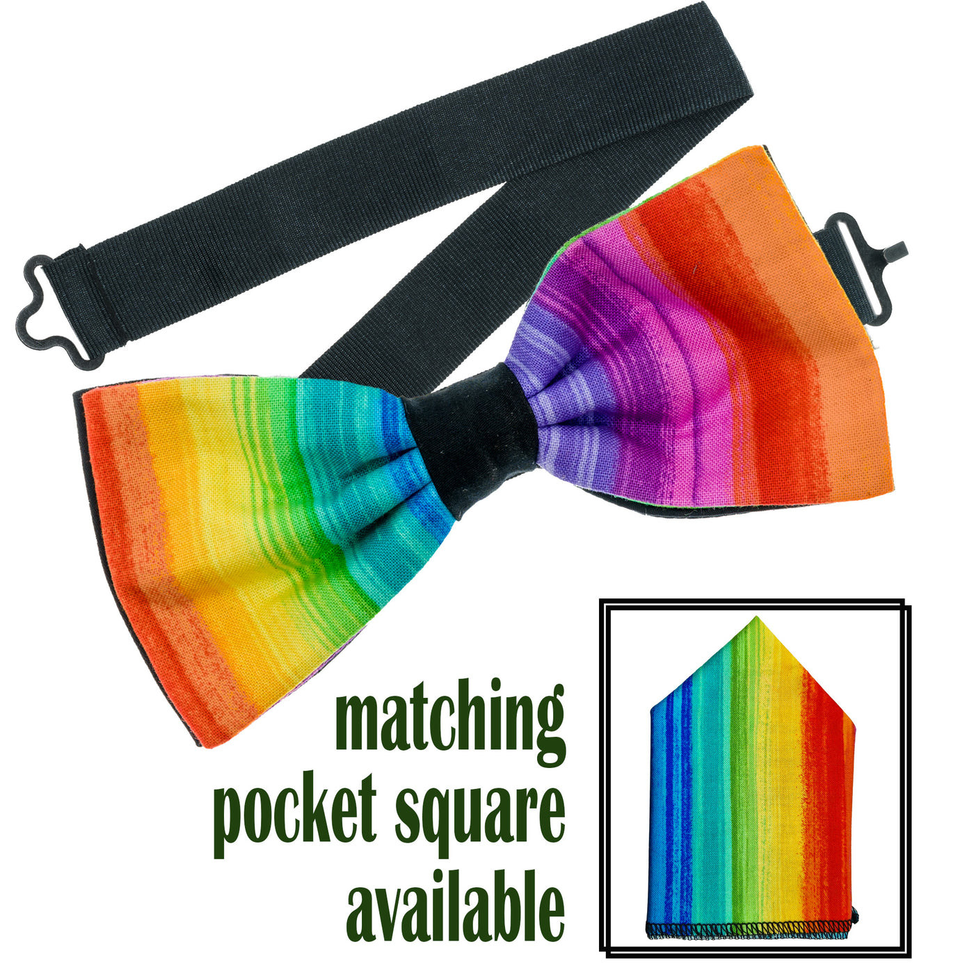 Rainbow Bow Tie & Pocket Square
