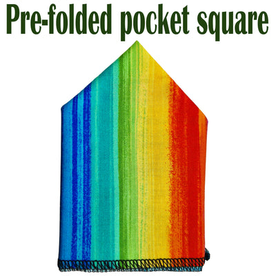 Rainbow Pocket Square & Bow Tie