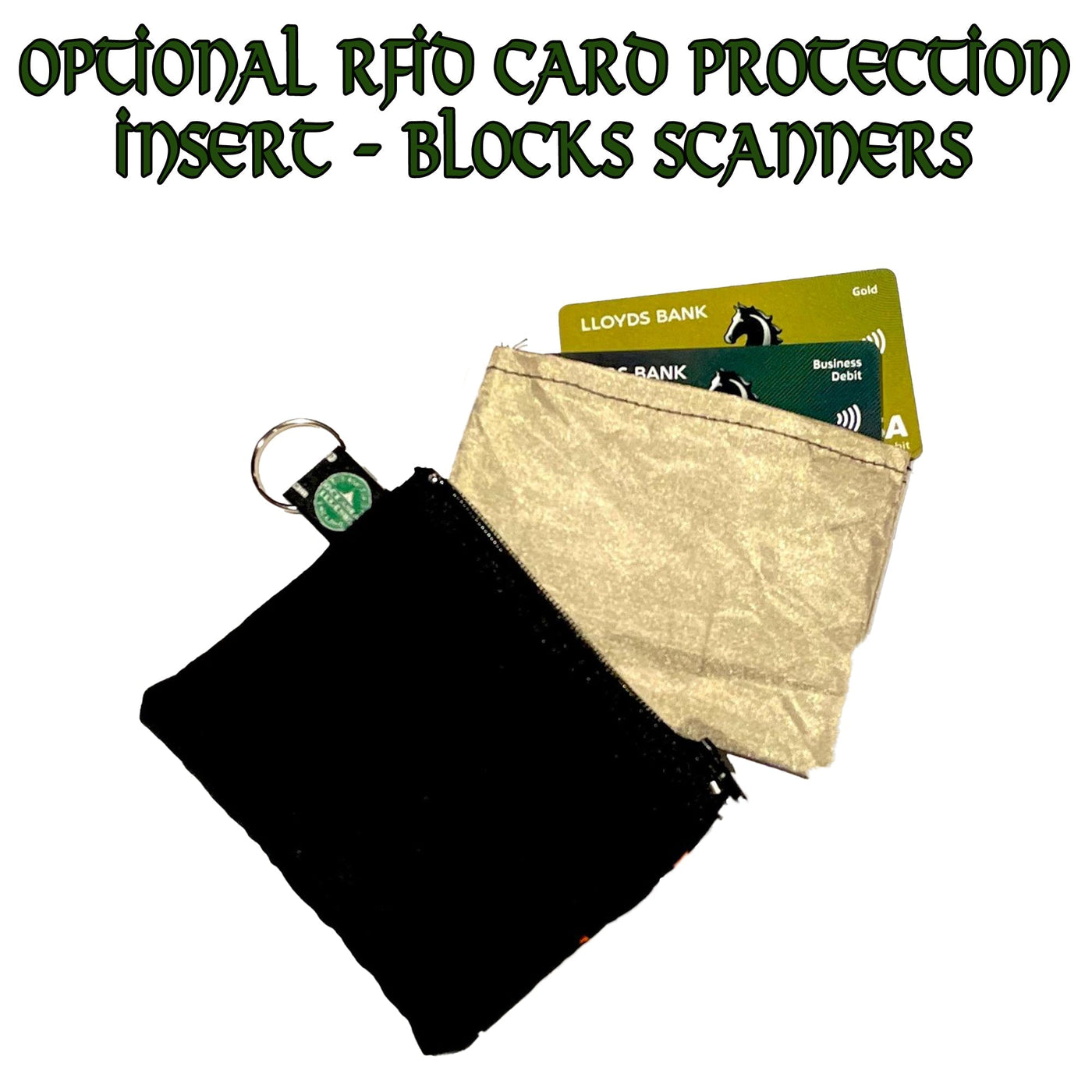 RFID Insert that pops inside your purse to protect your cards from scanners