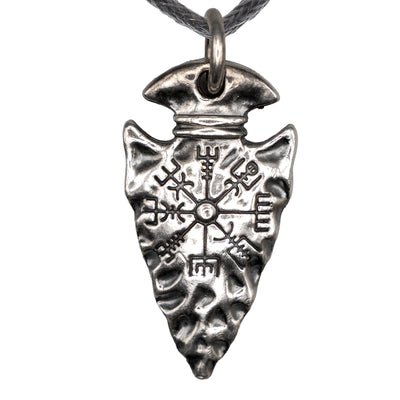 Nordic Compass Spear Head Pendant 925 sterling silver