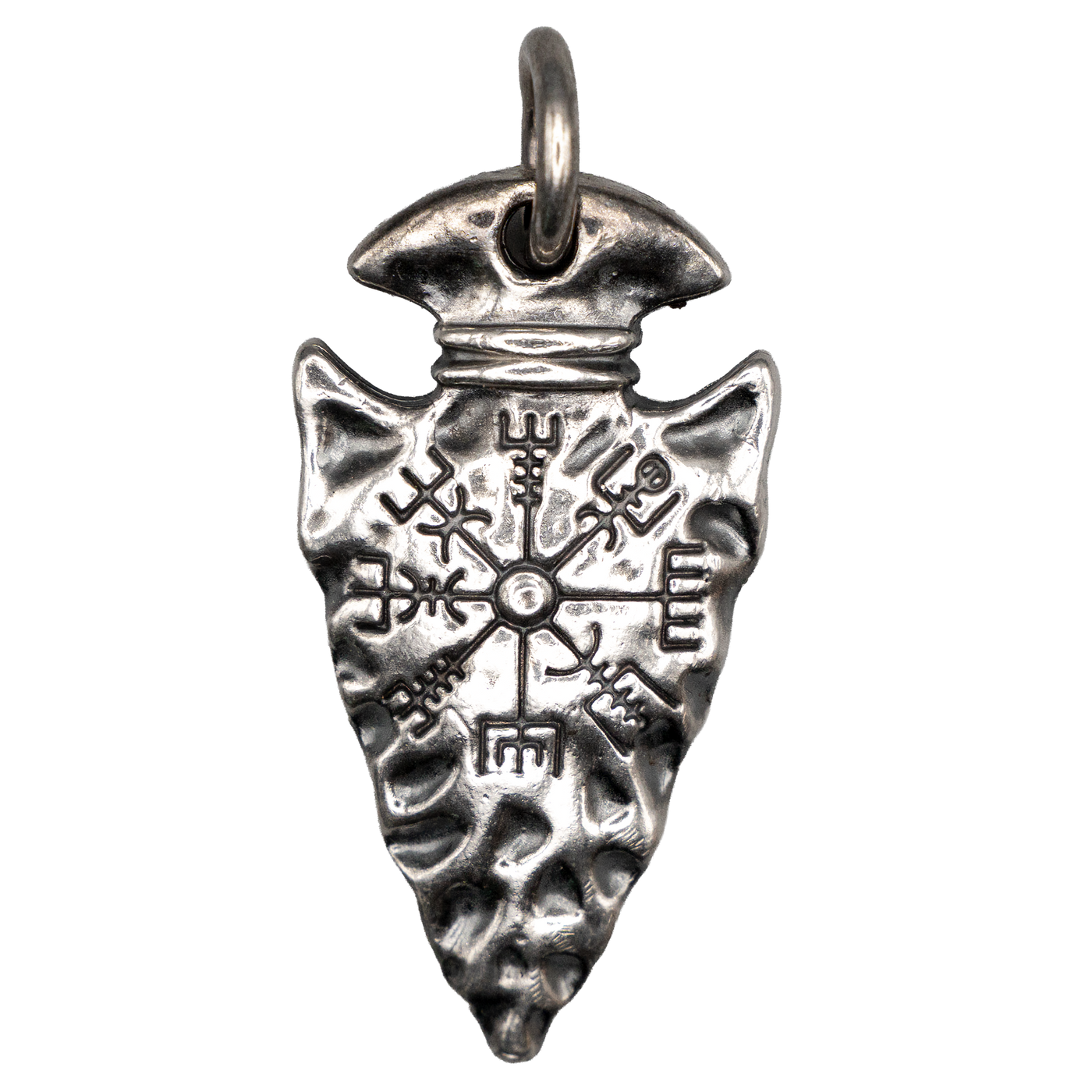 Nordic Compass Spear Head Pendant 925 sterling silver