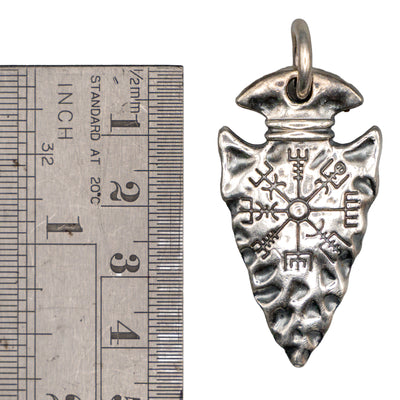 Nordic Compass Spear Head Pendant 925 sterling silver