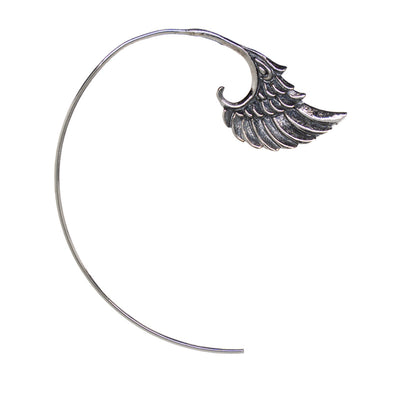 Angel Wing Spiral Earring .925 Sterling Silver