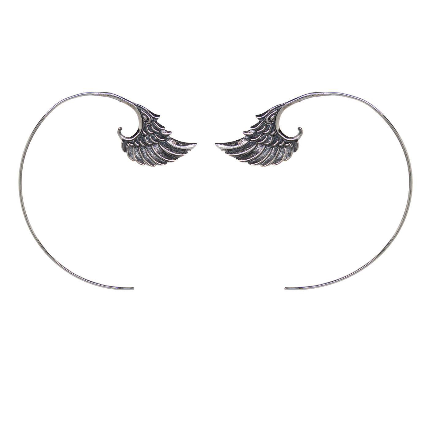 Angel Wing Spiral Earring .925 Sterling Silver