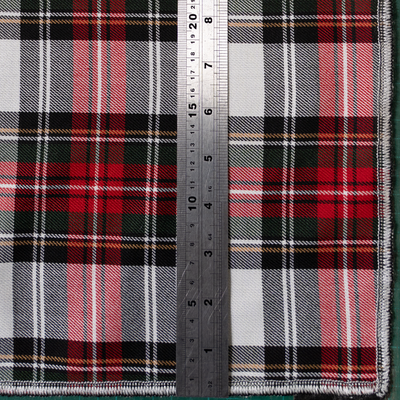 White Stewart Tartan Polyester Bandana