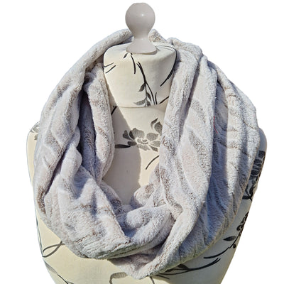 Snow Tiger Fleece Twisted Infinity Scarf - 3 colours to choose from