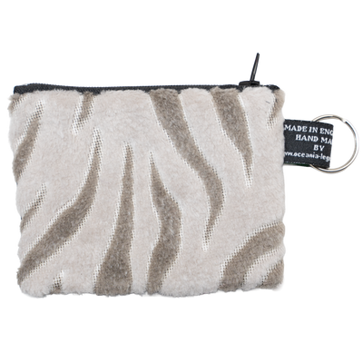 Snow Tiger Fleece Coin & Card Purse