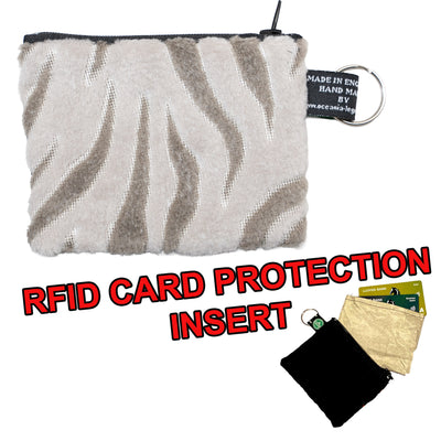 Snow Tiger Fleece Coin & Card Purse