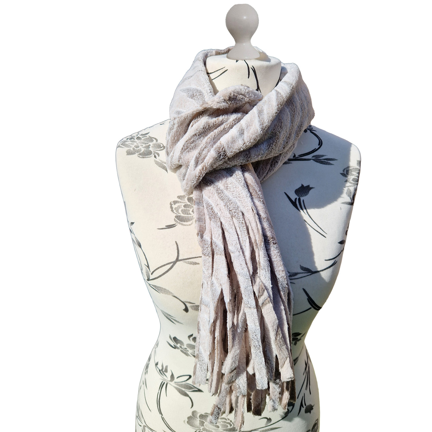 Snow Tiger Fleece Scarves - 3 colours to choose from