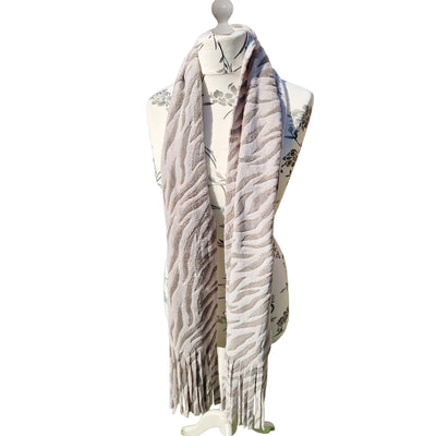 Snow Tiger Fleece Scarves - Grey