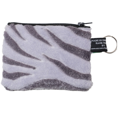 Snow Tiger Fleece Coin & Card Purse