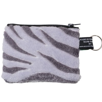 Snow Tiger Fleece Coin & Card Purse