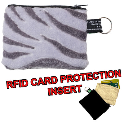 Snow Tiger Fleece Coin & Card Purse