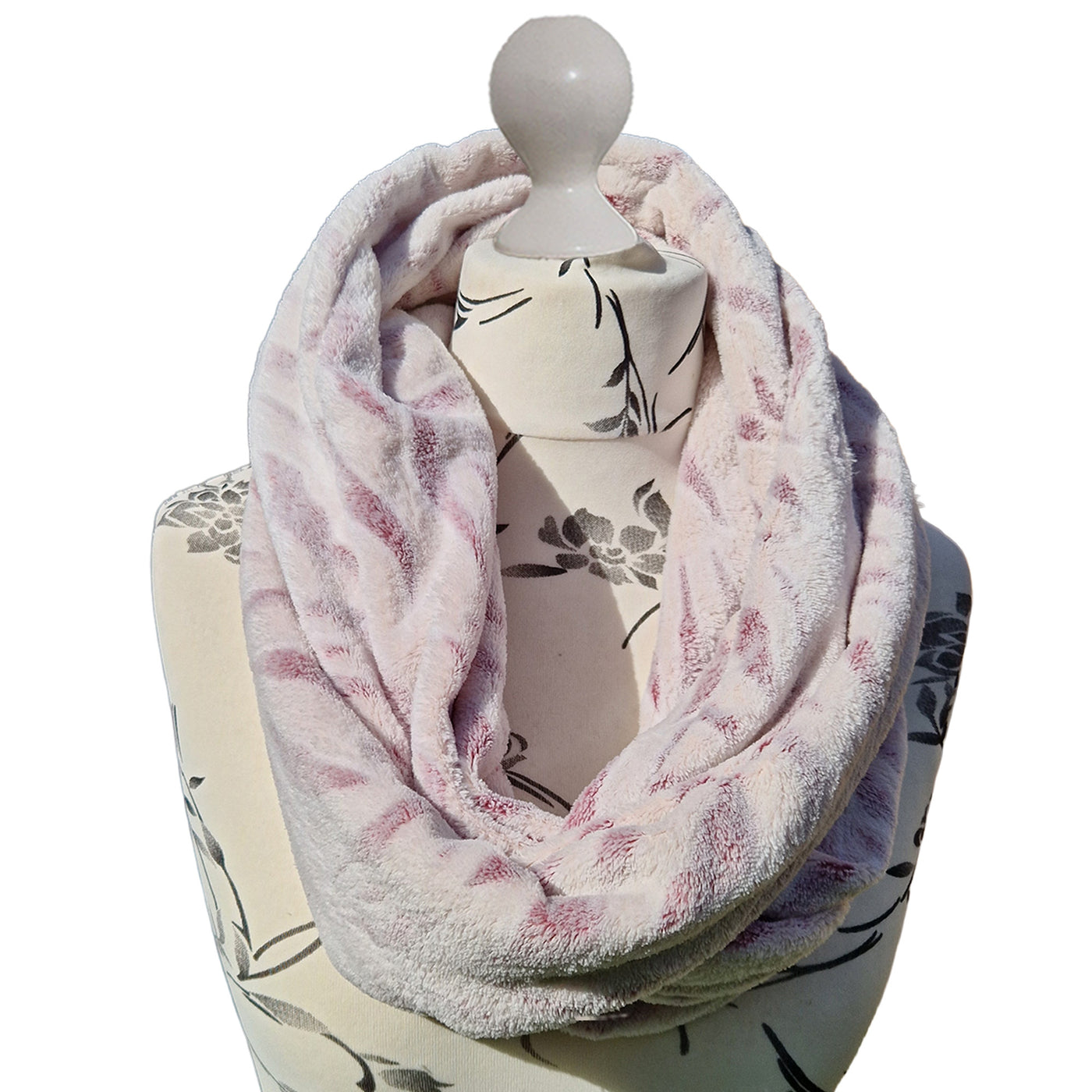Snow Tiger Fleece Twisted Infinity Scarf - 3 colours to choose from