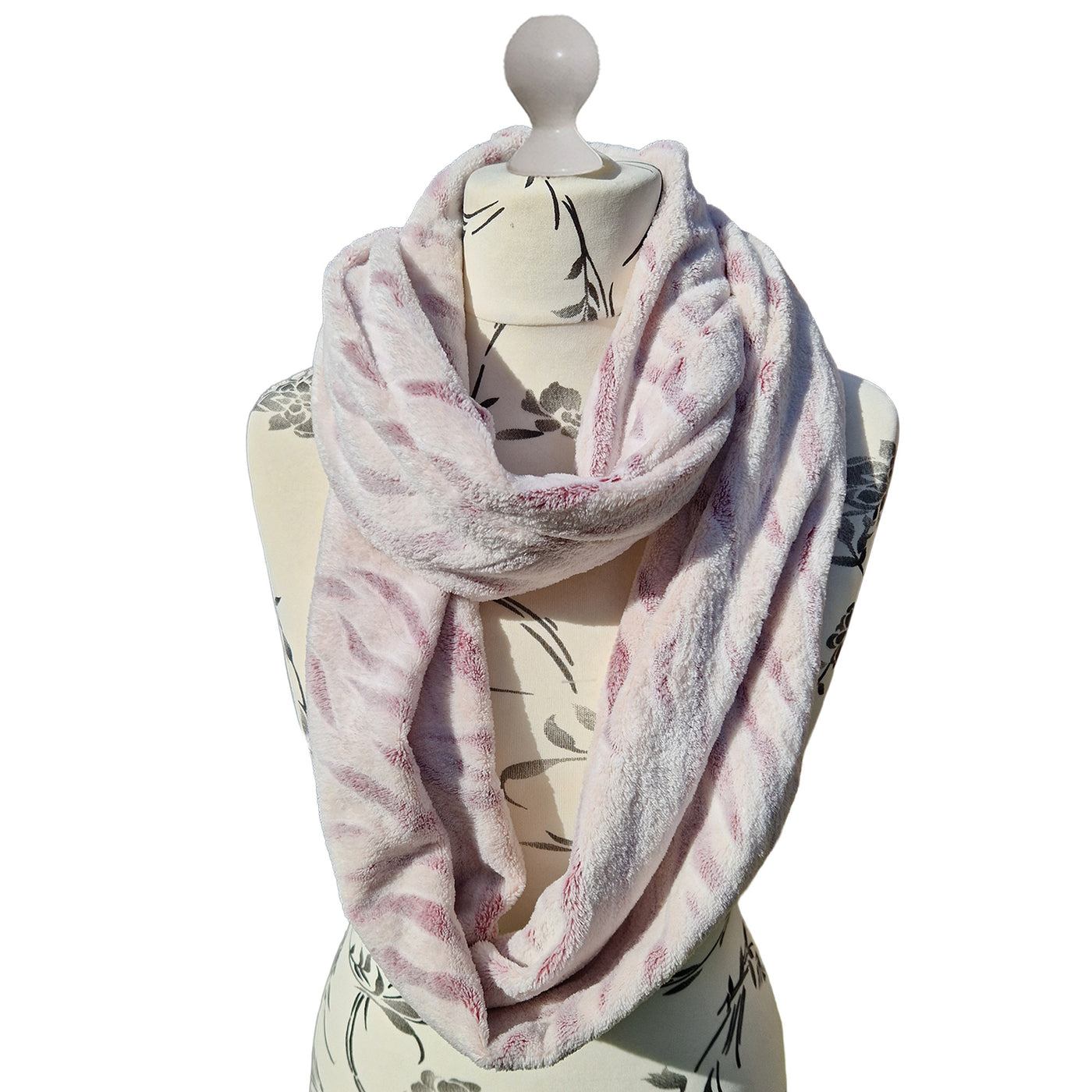 Snow Tiger Fleece Twisted Infinity Scarf - 3 colours to choose from