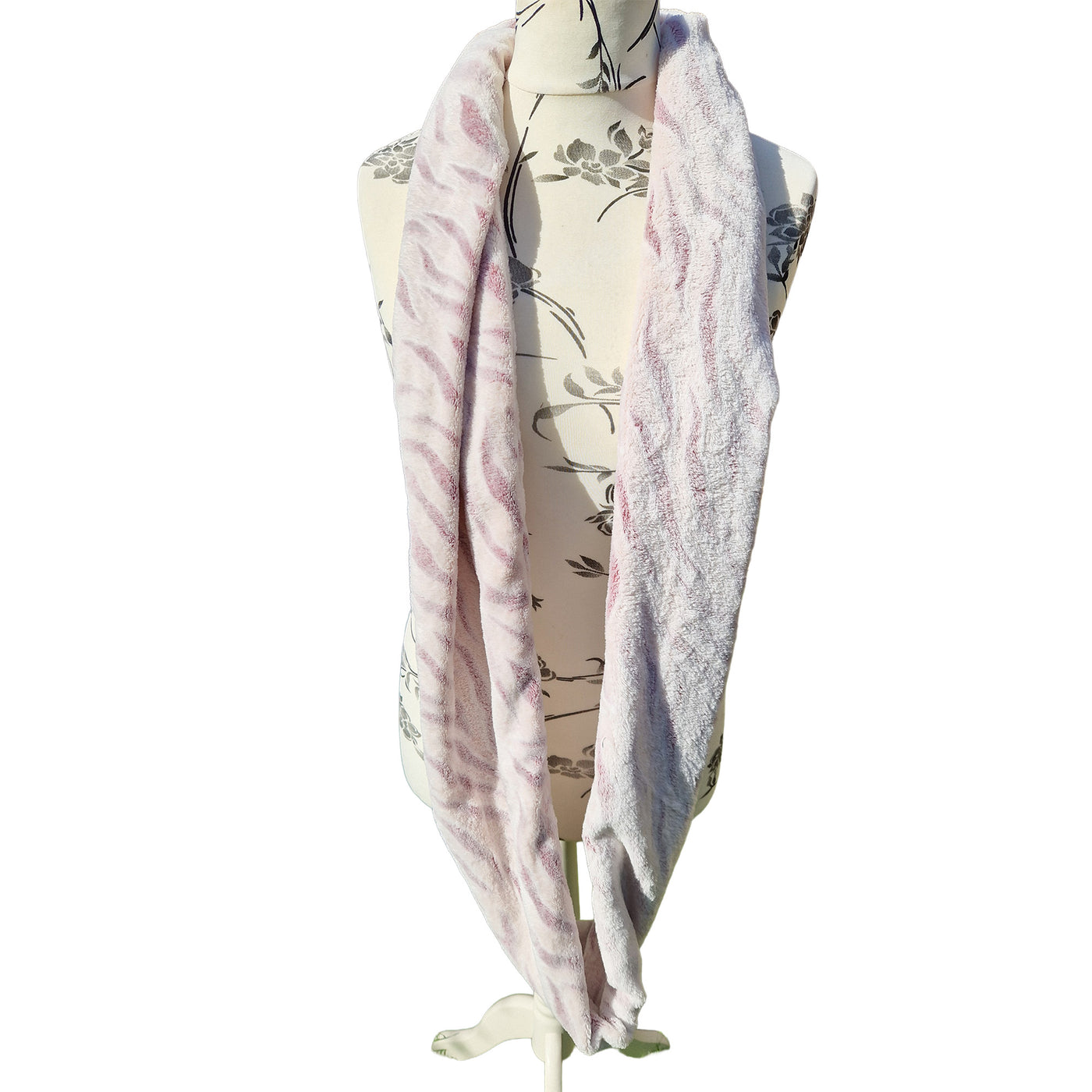 Snow Tiger Fleece Twisted Infinity Scarf - 3 colours to choose from