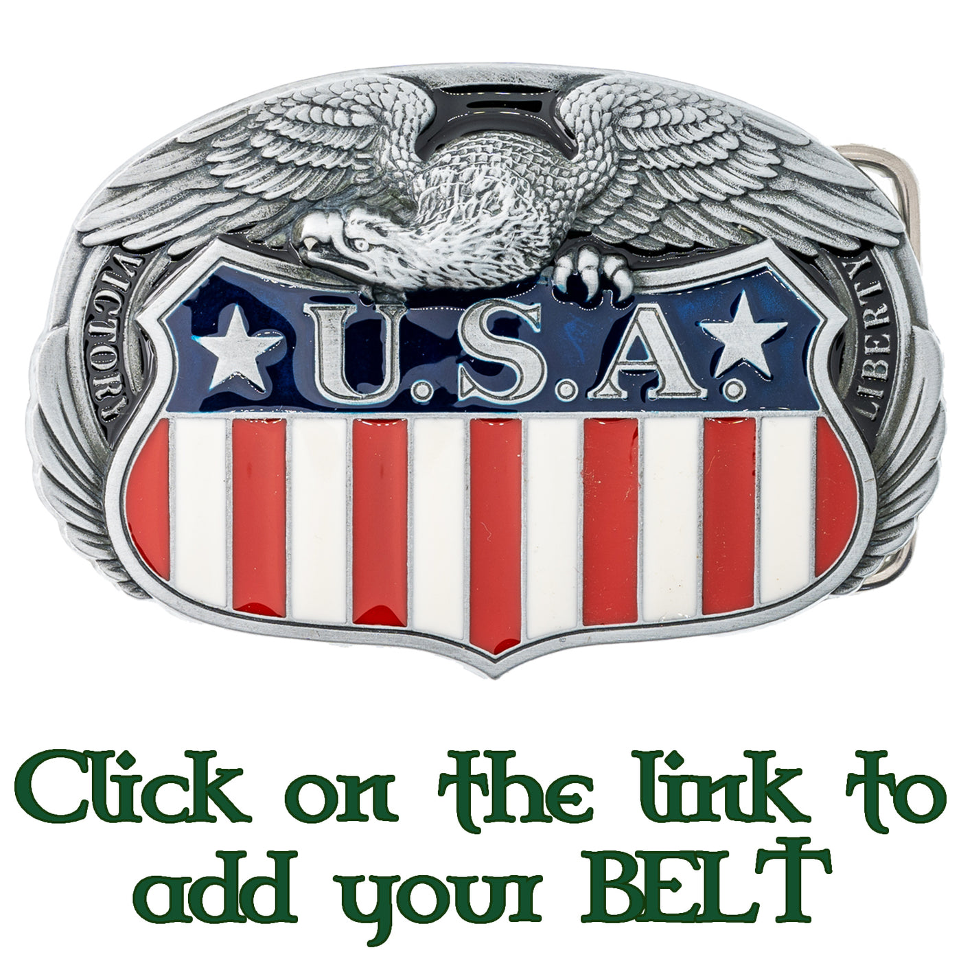 USA Eagle Stars & Stripes Belt Buckle