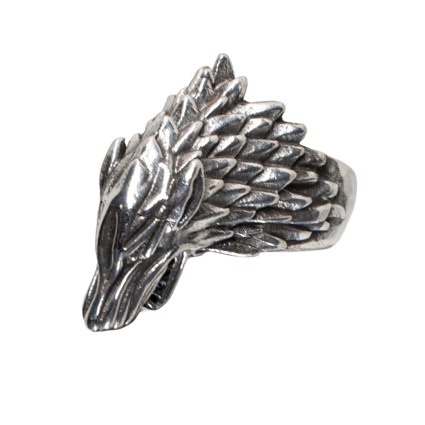 Wolf Head Ring ~ 925 Sterling Silver (Size guide in Description)