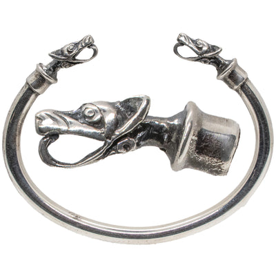 Wolf Head Torc - .925 sterling silver