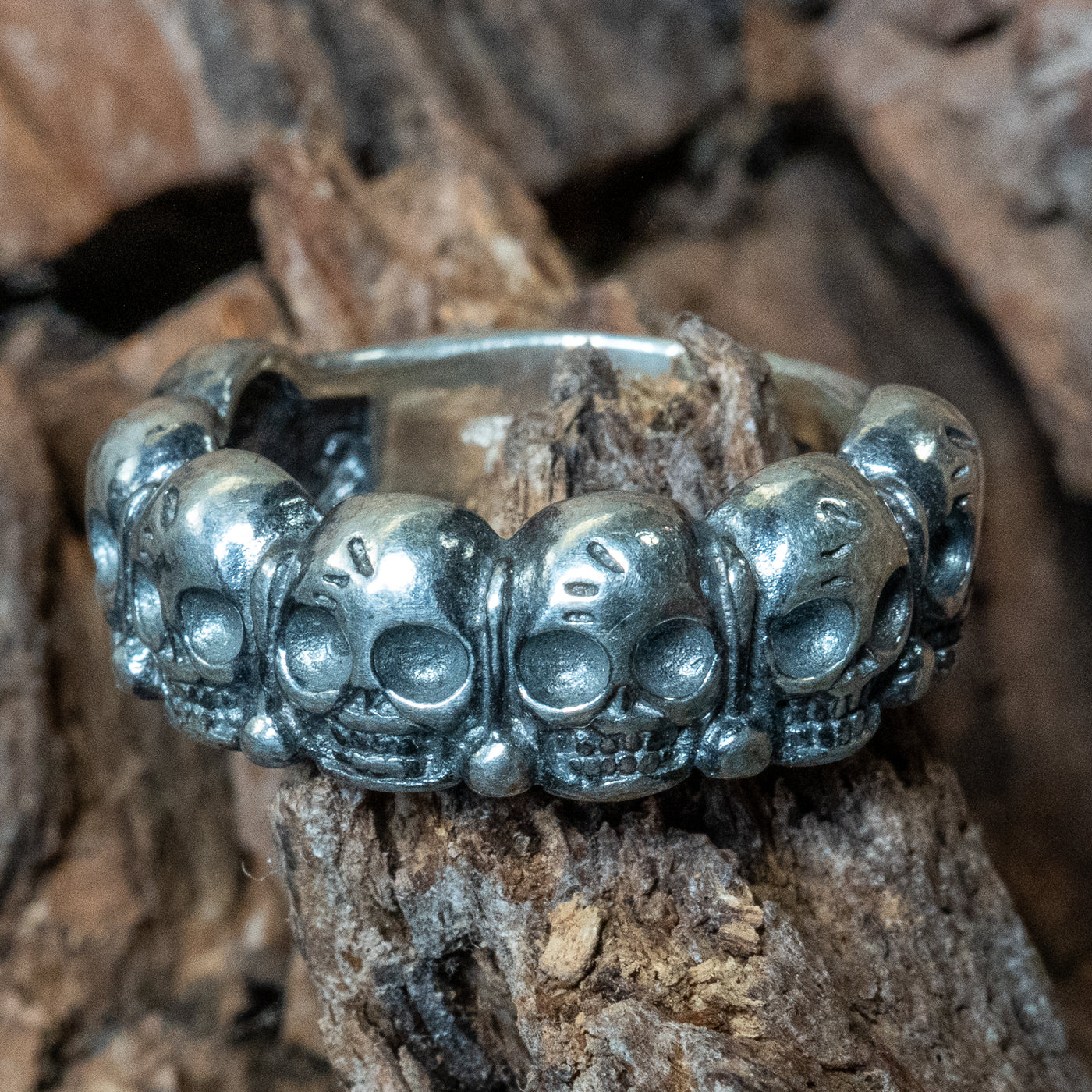 Zulu Skull Ring .925 solid sterling silver