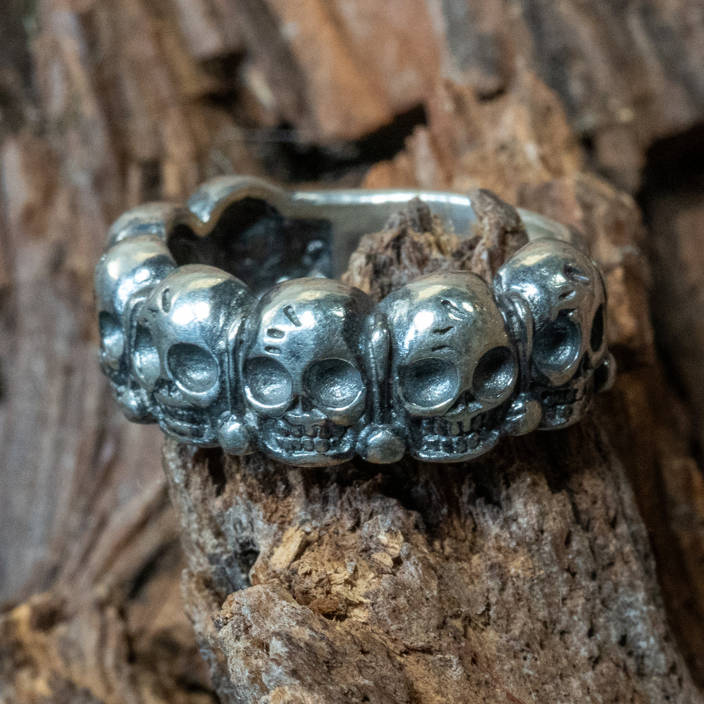 Zulu Skull Ring .925 solid sterling silver