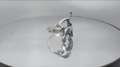 Gecko 925 sterling silver ring