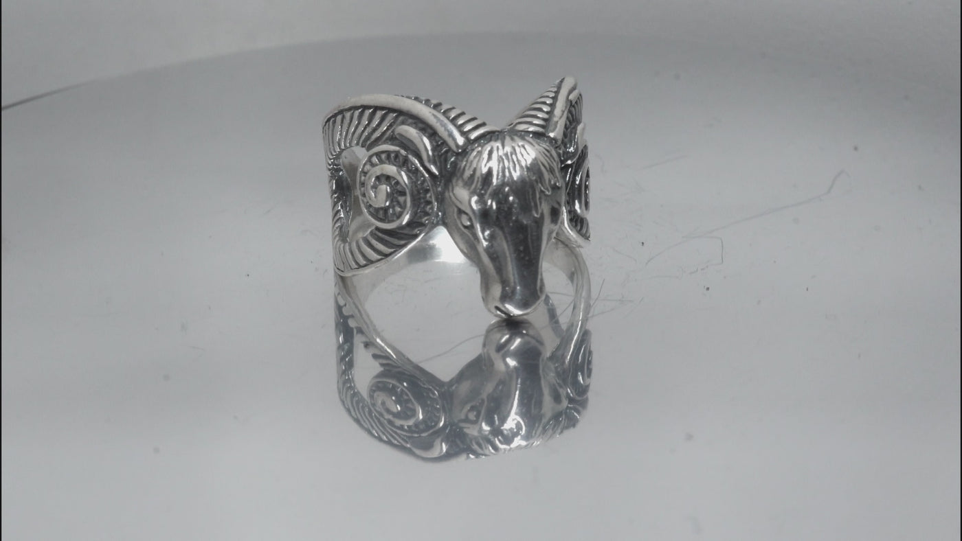 Ram Ring .925 sterling silver