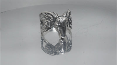 Ram Ring .925 sterling silver