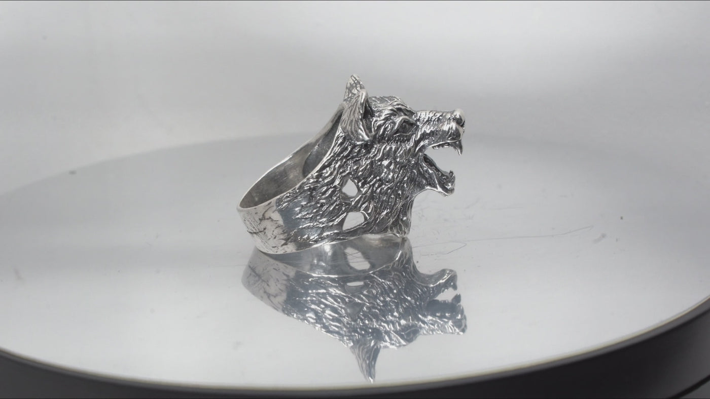 Wolf Ring 925 sterling silver