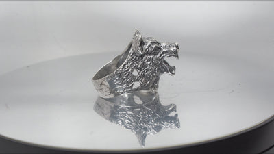 Wolf Ring 925 sterling silver